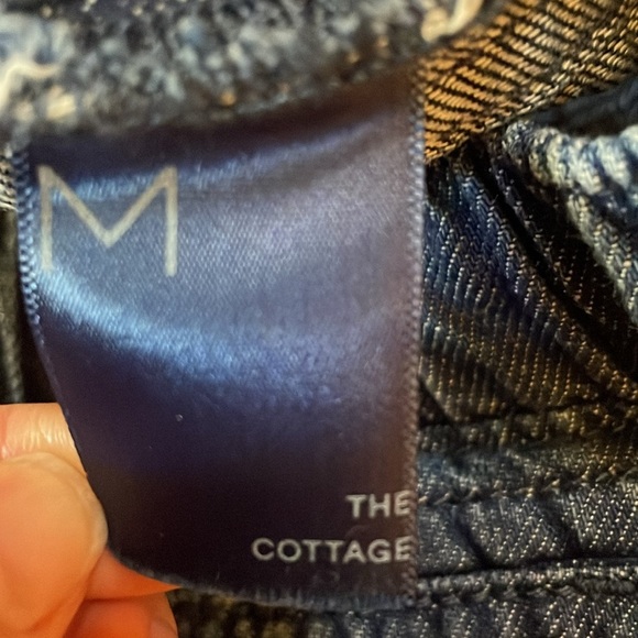 Pilcro womens medium 8 10 jeans cottage utility crop blue pockets high rise - Picture 7 of 10